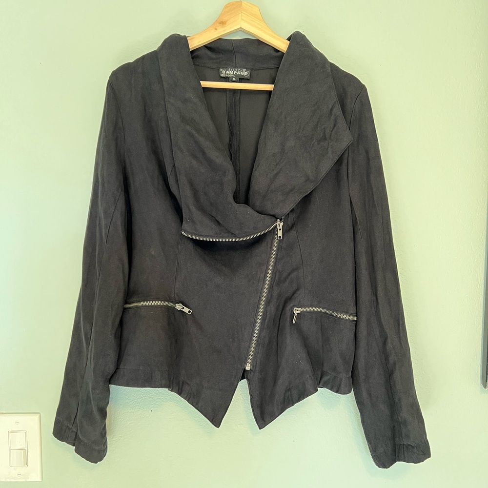 Black Asymmetrical blazer jacket